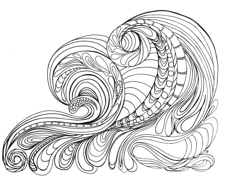 wave coloring pages