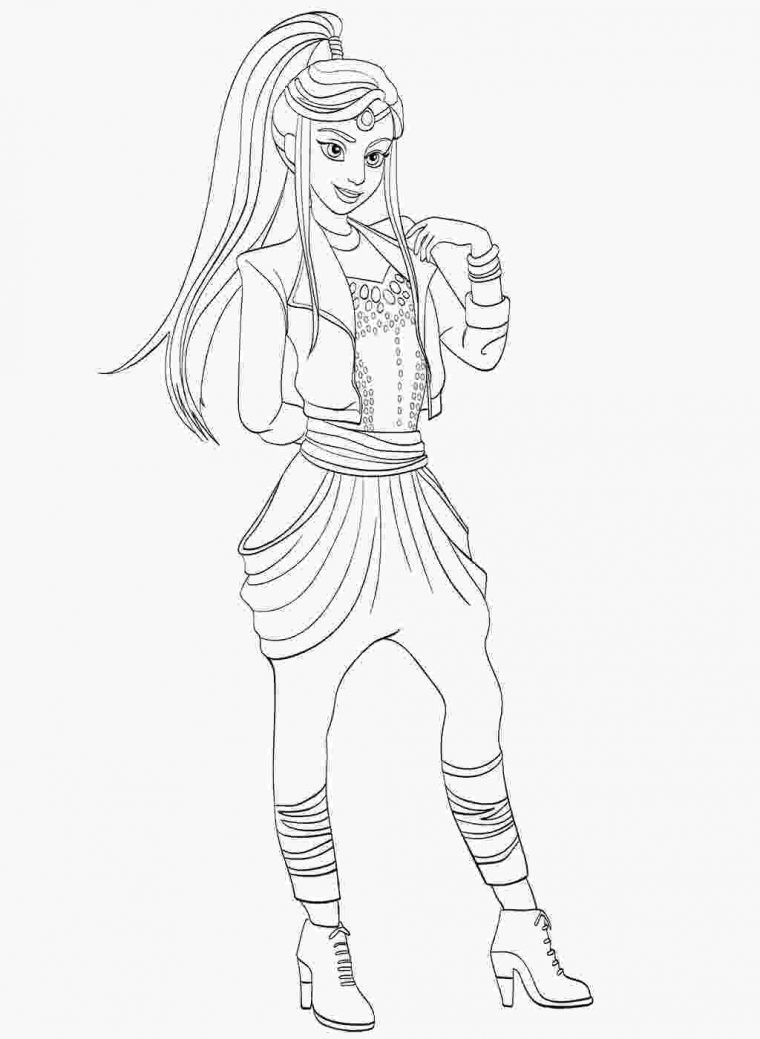 mal descendants coloring page