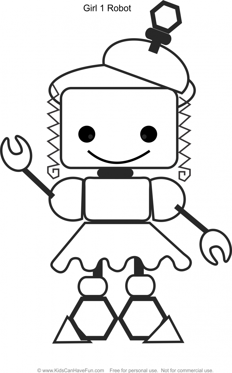 robot coloring page printable