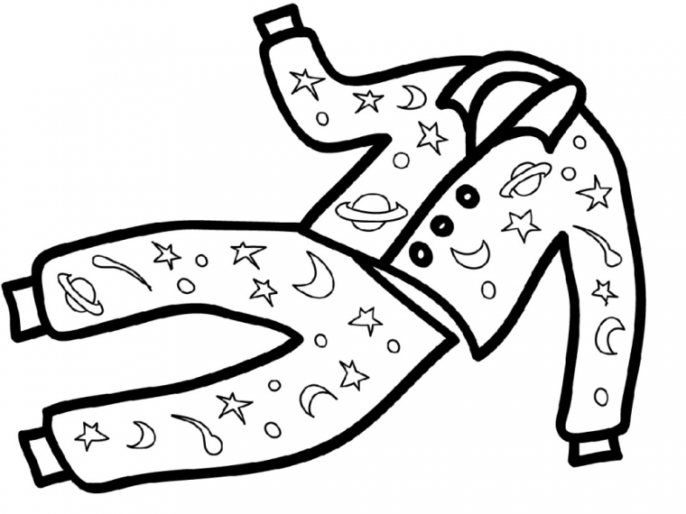decorate your own pajamas coloring page