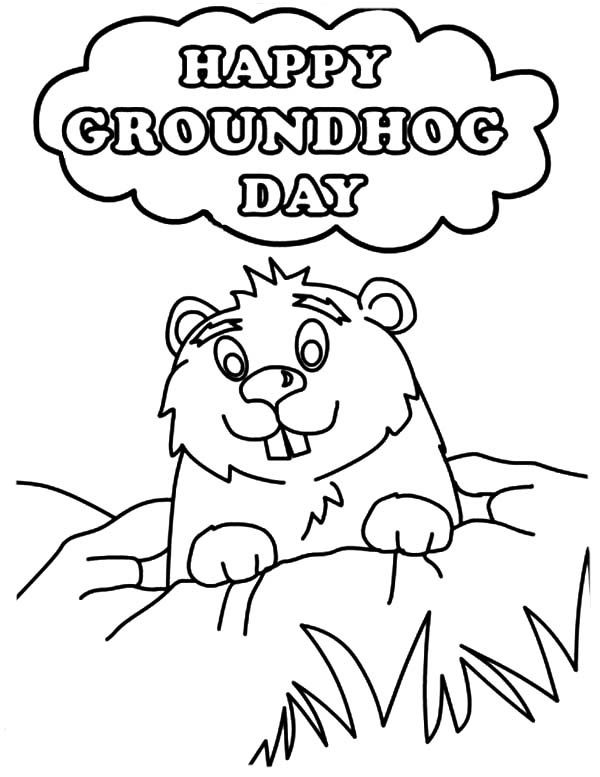 ground hog coloring pages