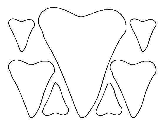 shark tooth coloring page
