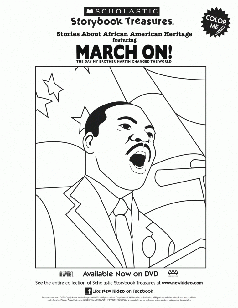 mlk coloring pages free
