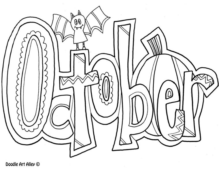 free october coloring pages