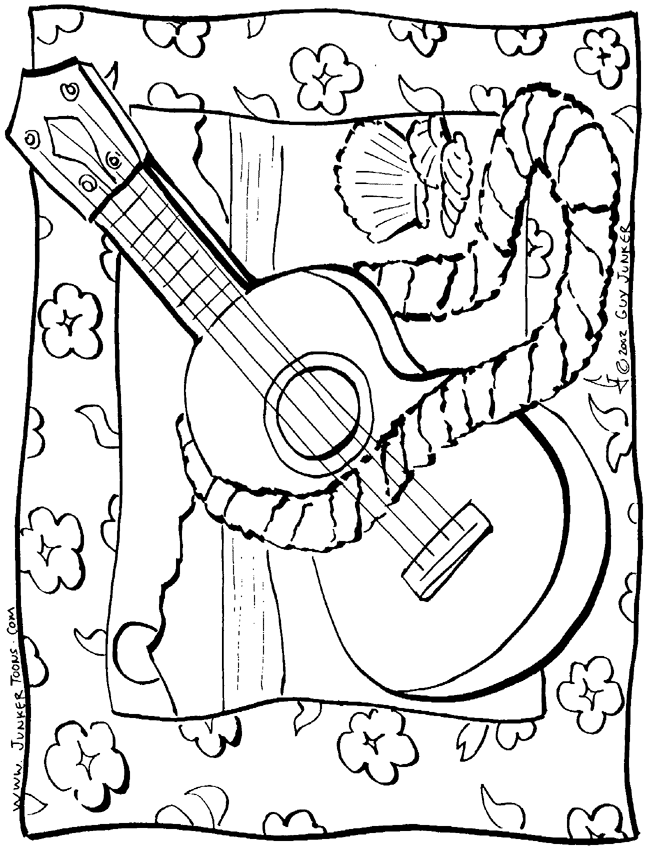 printable hawaiian coloring pages