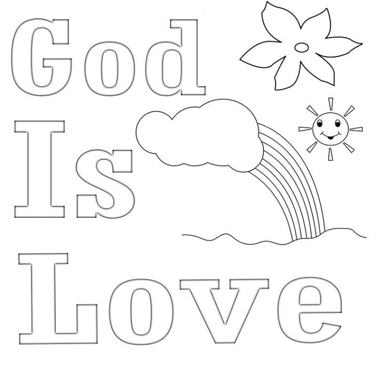 god loves you coloring pages