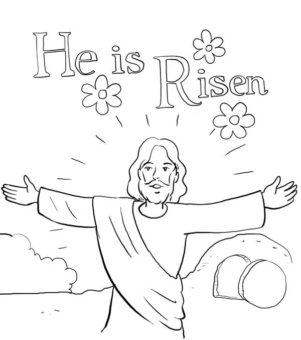jesus is risen coloring pages