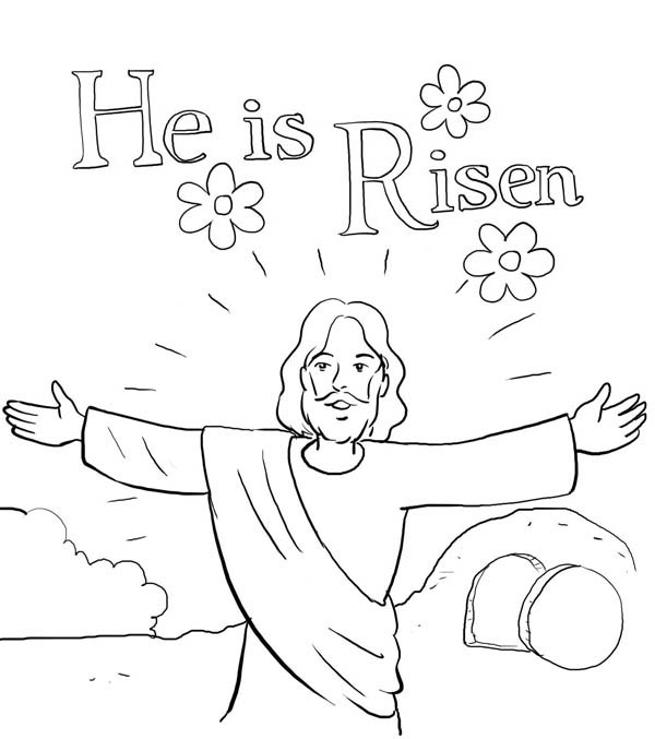 jesus is risen coloring pages