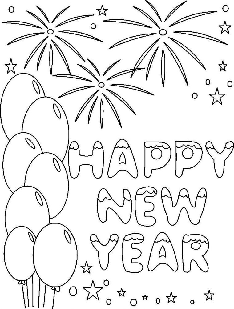 new years eve coloring page