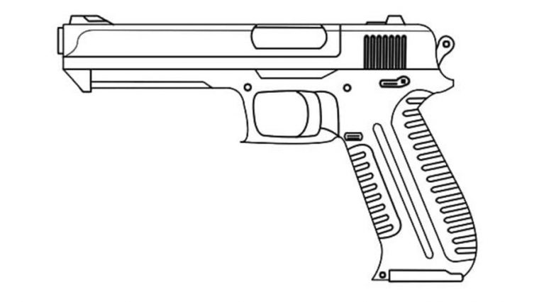 pistol gun coloring pages