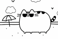 pusheen cat coloring pusheen cat coloring