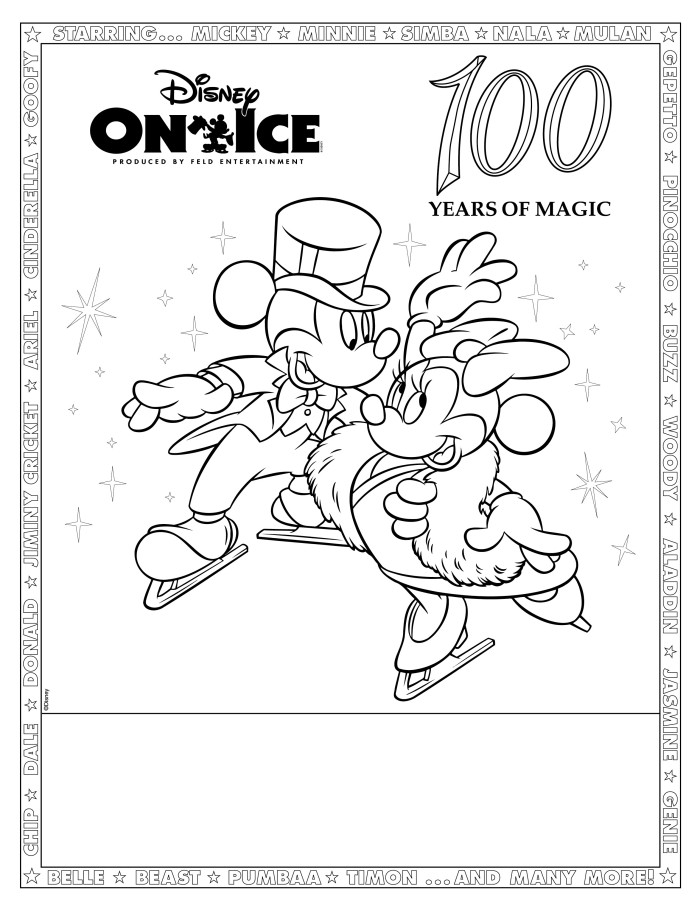 disney on ice coloring pages