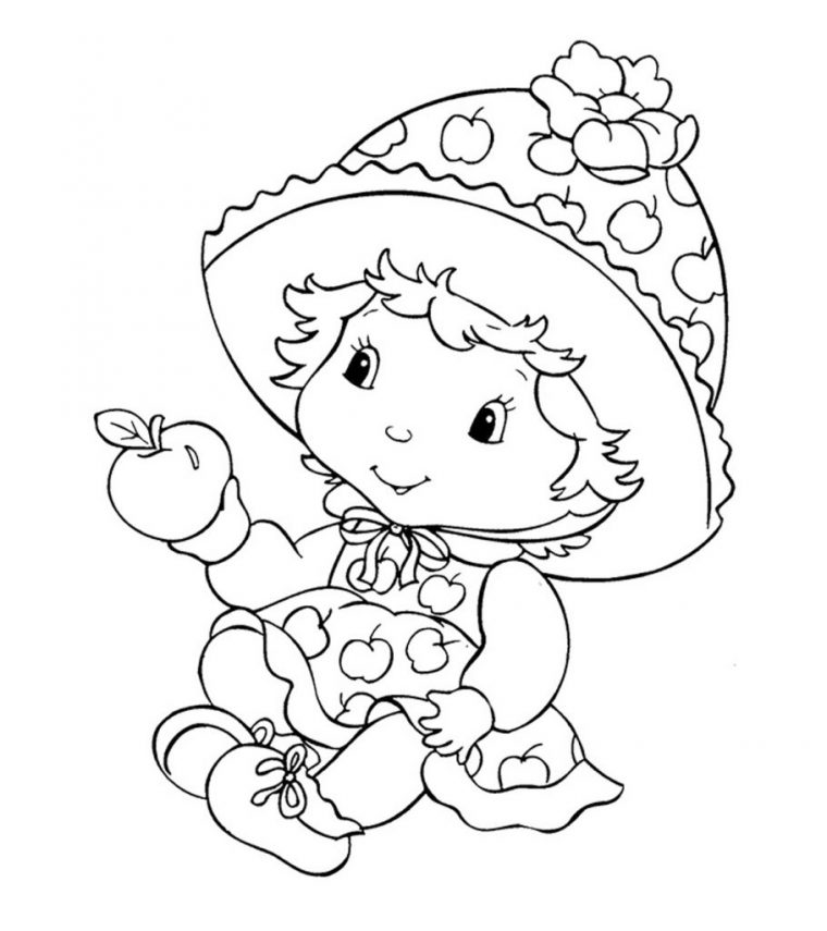 strawberry shortcake coloring book pages