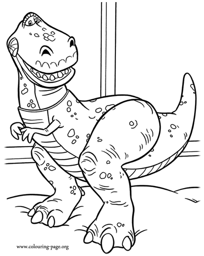 rex toy story coloring pages