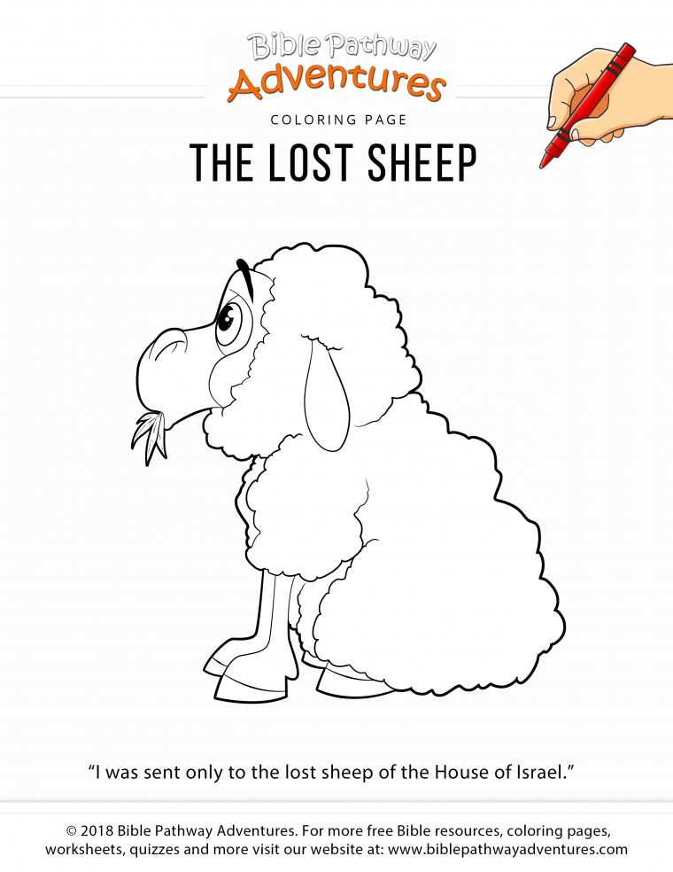 the lost sheep coloring page