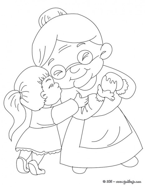 abuela coloring pages