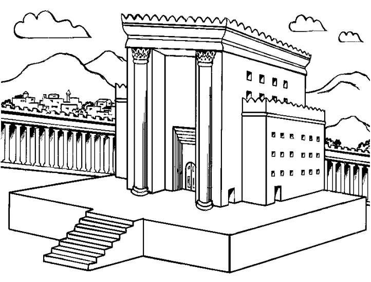 solomon’s temple coloring page