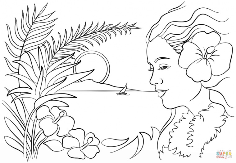 hawaii coloring pages for adults hawaii coloring pages for adults