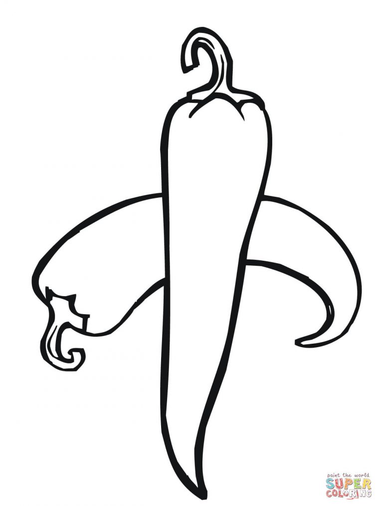 pepper coloring page