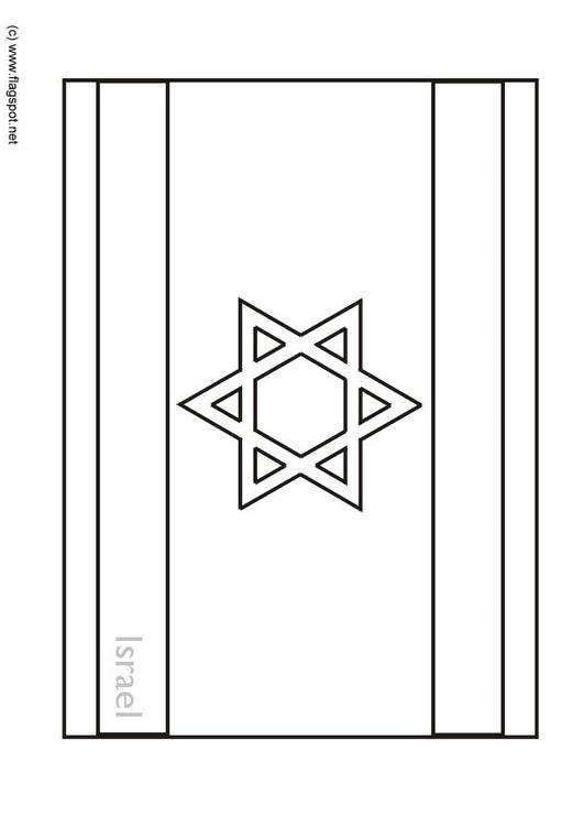 flag of israel coloring page