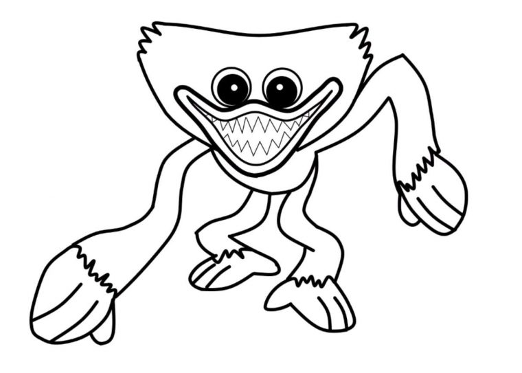 sonic huggy wuggy coloring pages