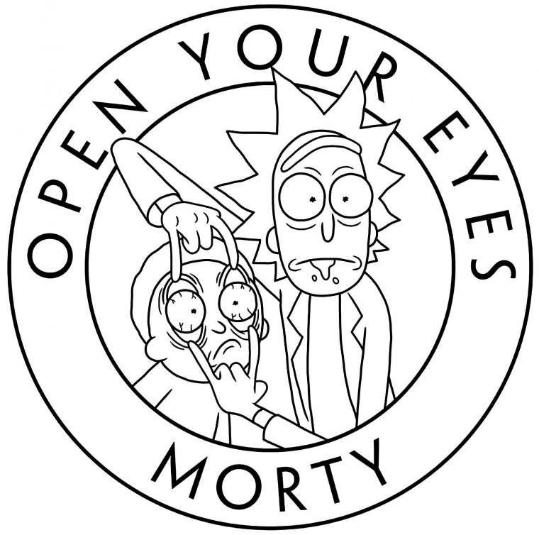 rick and morty trippy coloring pages