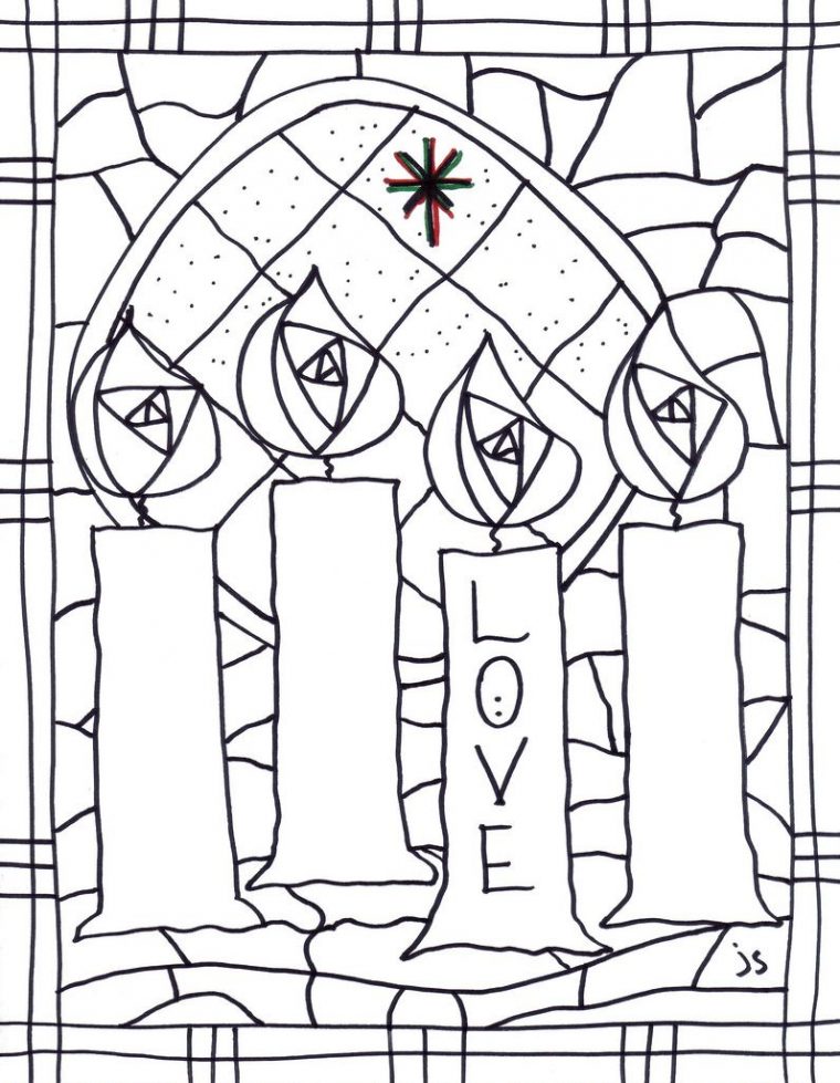advent coloring pages free