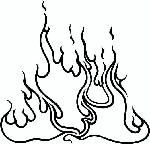 flame coloring pages