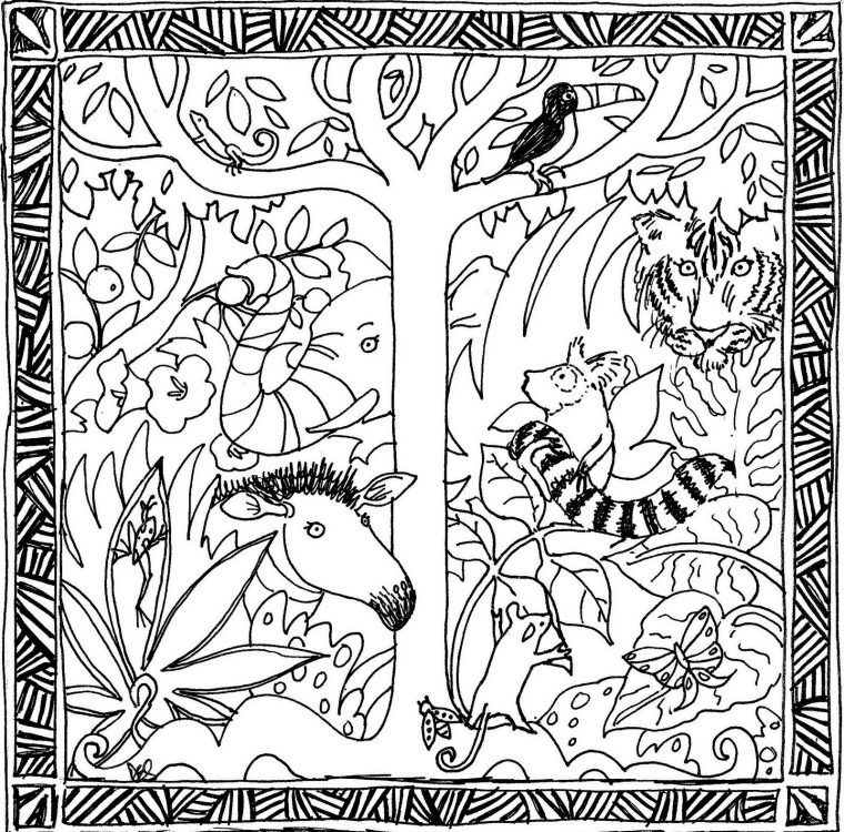 forest coloring pages printable