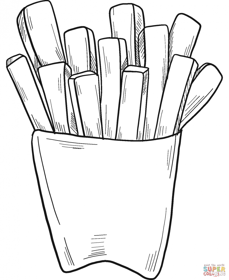 french fry coloring pages