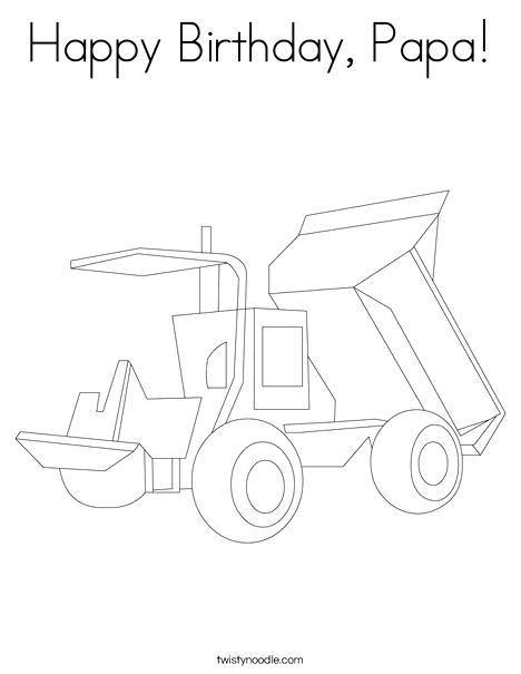 happy birthday papa coloring page