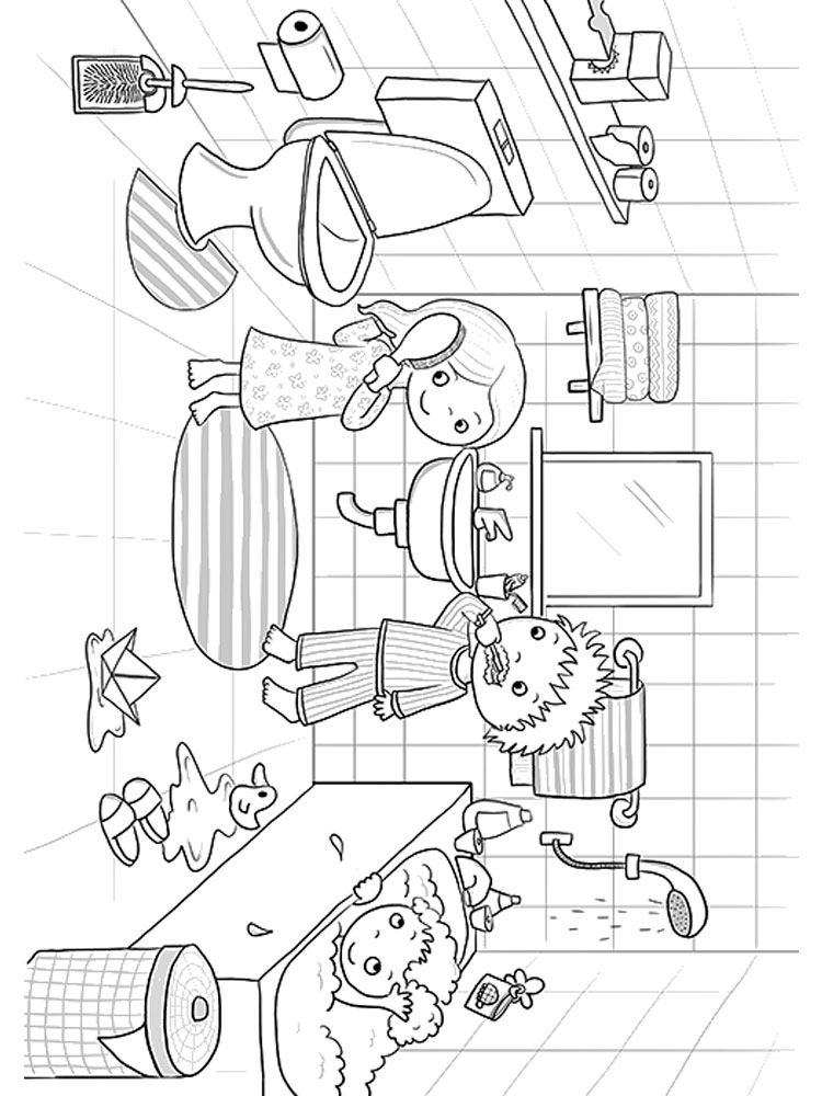 hygiene coloring pages