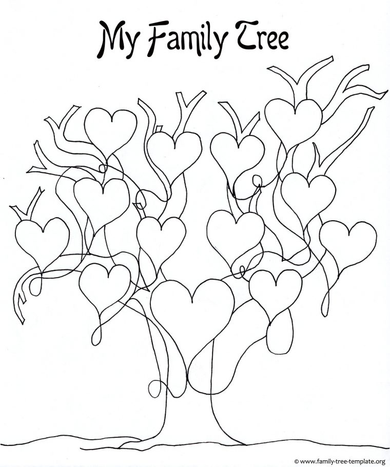 family tree coloring pages