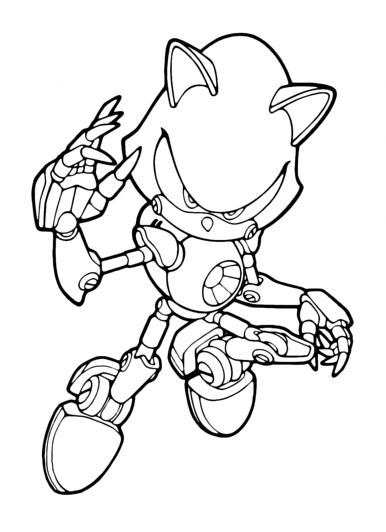 robot sonic coloring pages