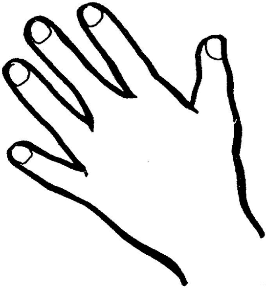 hands coloring page