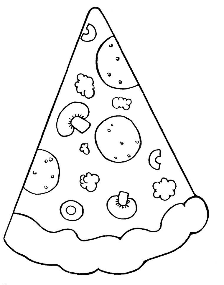 pizza slice coloring page