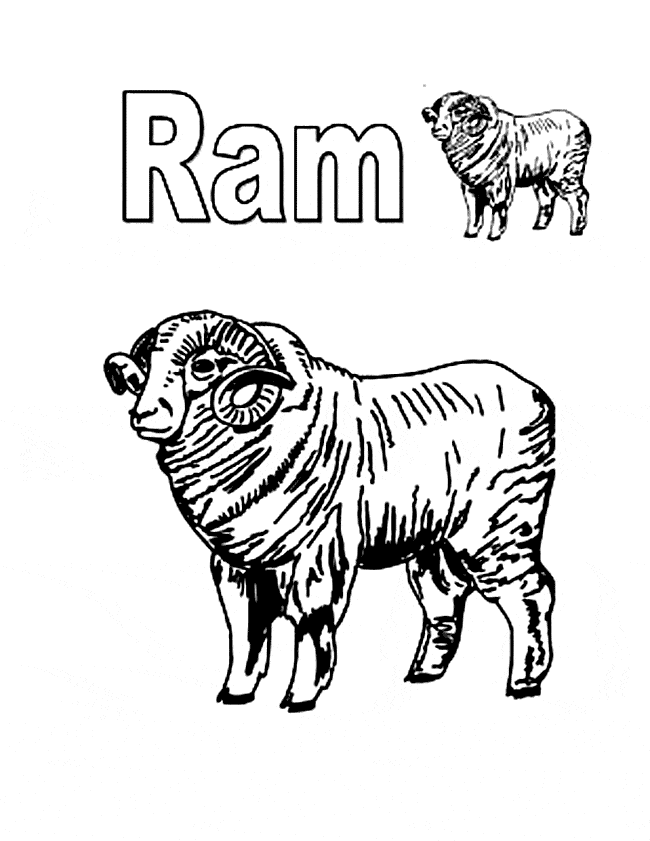 ram coloring pages
