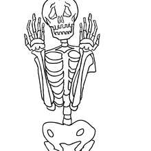 scary skeleton coloring pages
