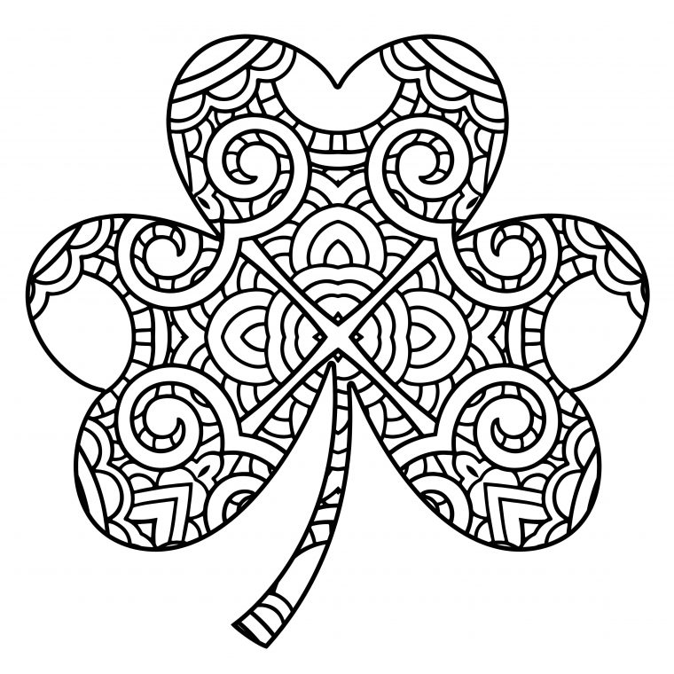free printable shamrock coloring pages