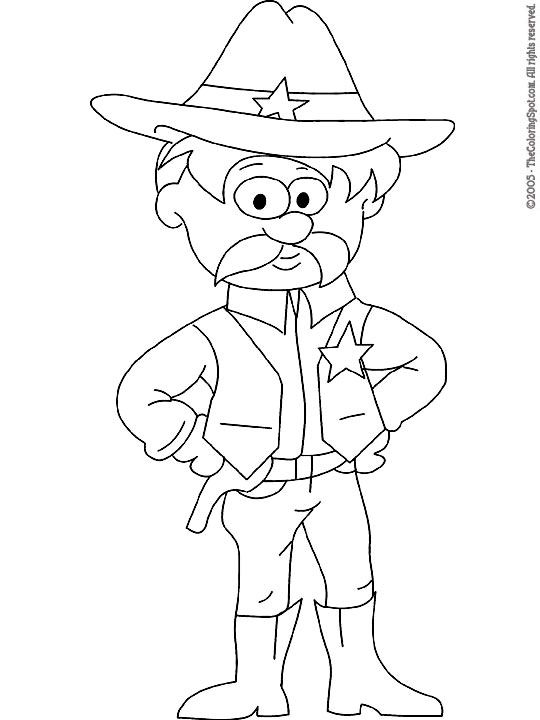 sheriff coloring pages