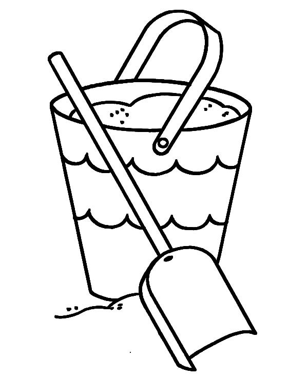 sand bucket coloring page