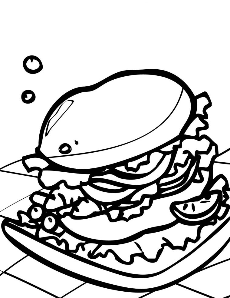 bbq coloring page