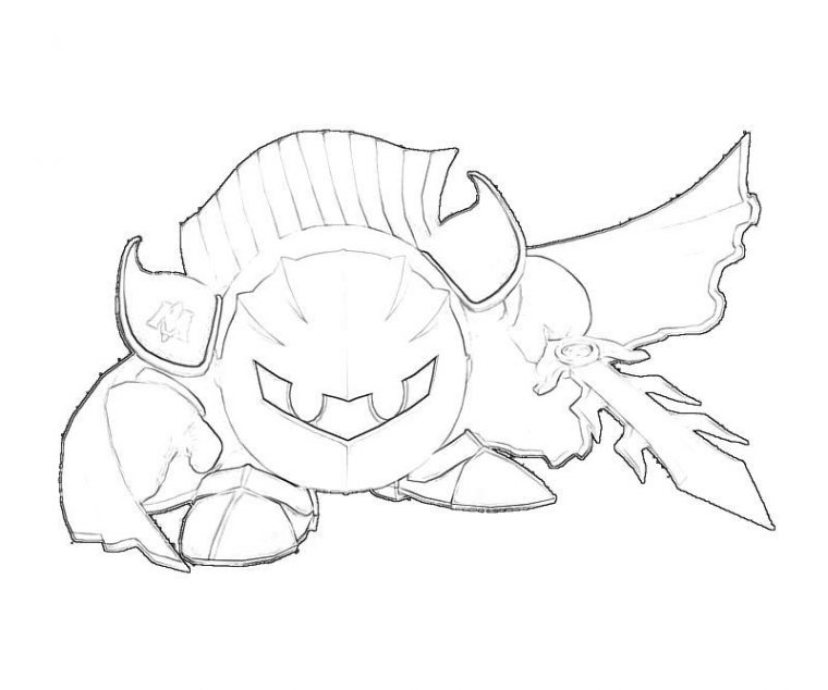 meta knight kirby coloring pages