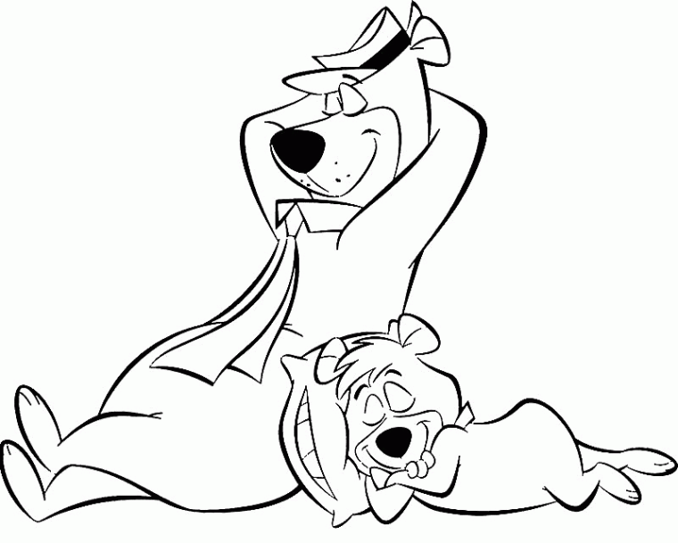 yogi bear coloring page