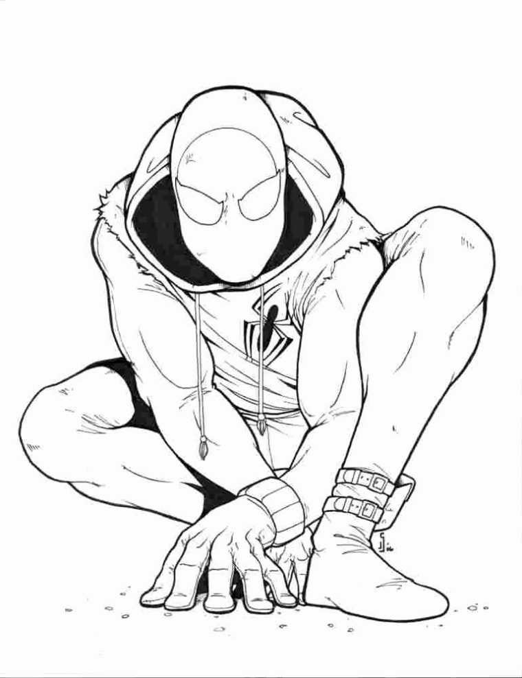 spider verse coloring page