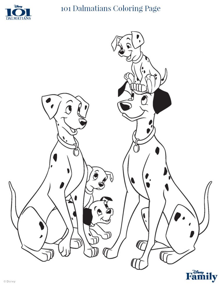 101 dalmations coloring pages