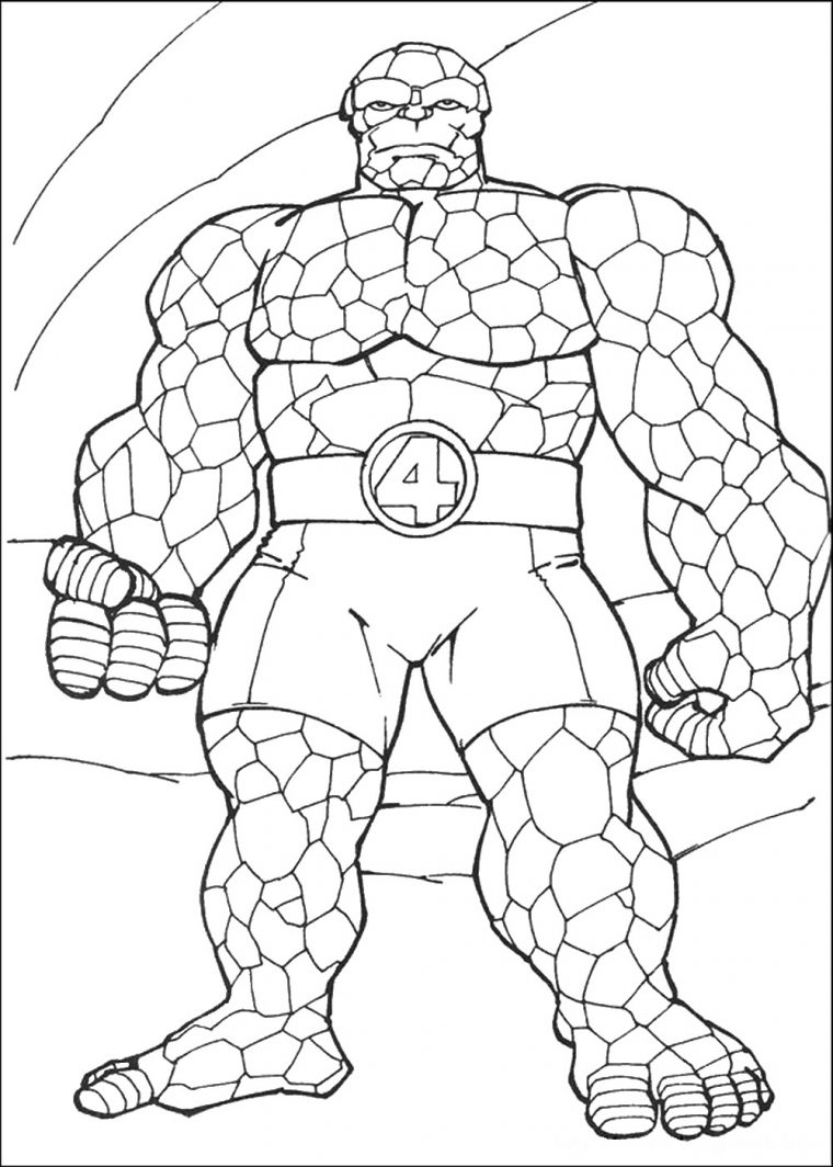 fantastic four coloring pages