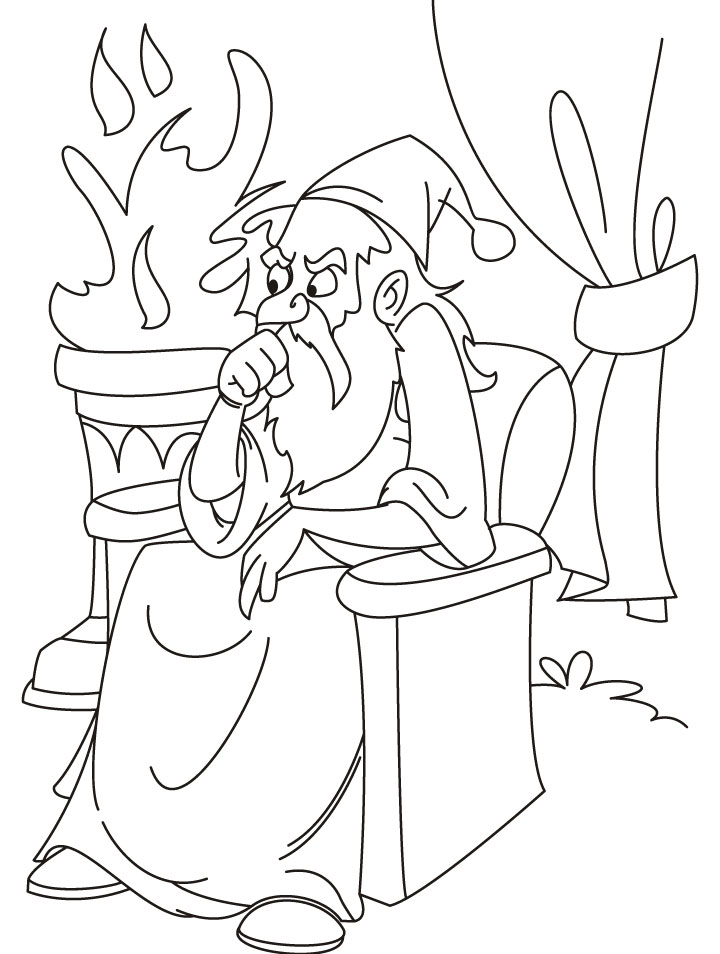wizard coloring page wizard coloring page