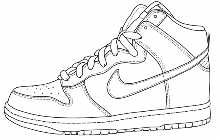 nike dunk coloring page nike dunk coloring page