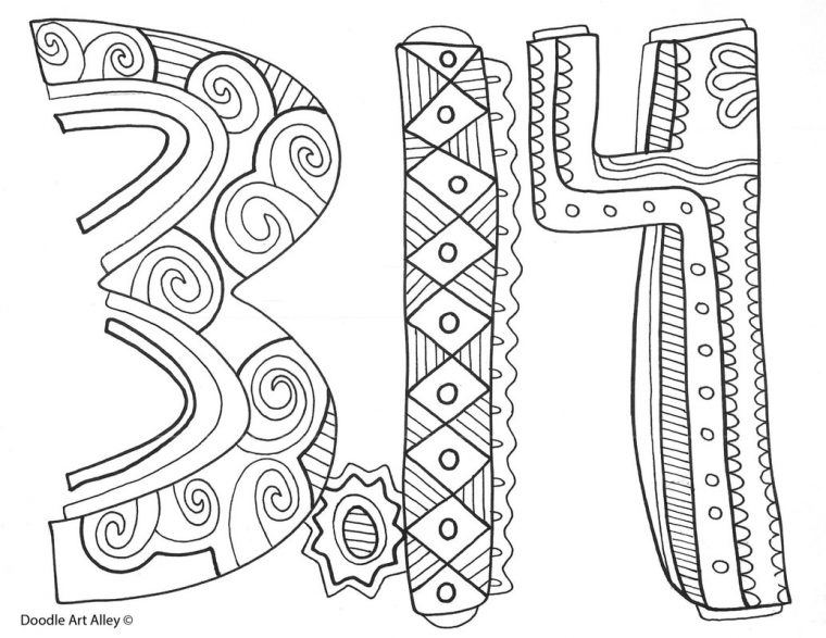 pi coloring page